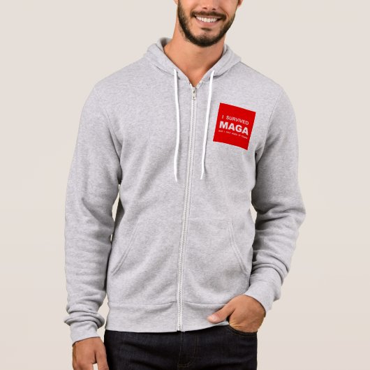 Pull À Capuche J'ai survécu à MAGA (Devant)