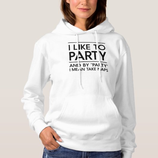 Pull À Capuche J'aime faire la fête (Devant)