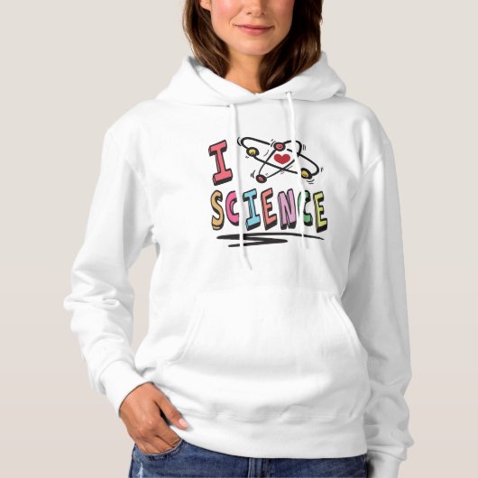 Pull À Capuche J'aime la science (Devant)