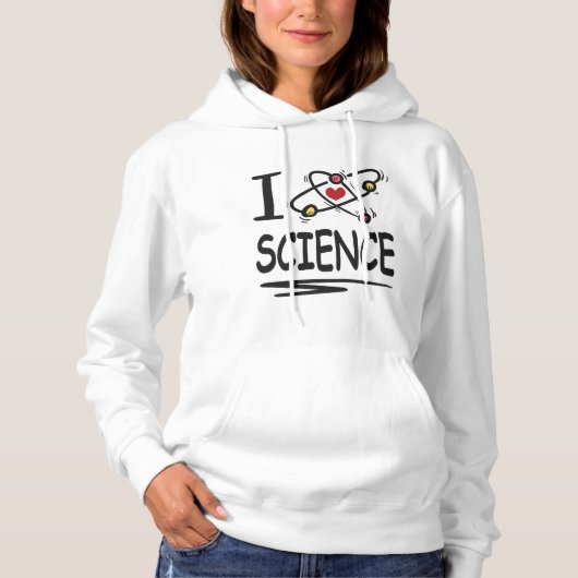 Pull À Capuche J'aime la science (Devant)