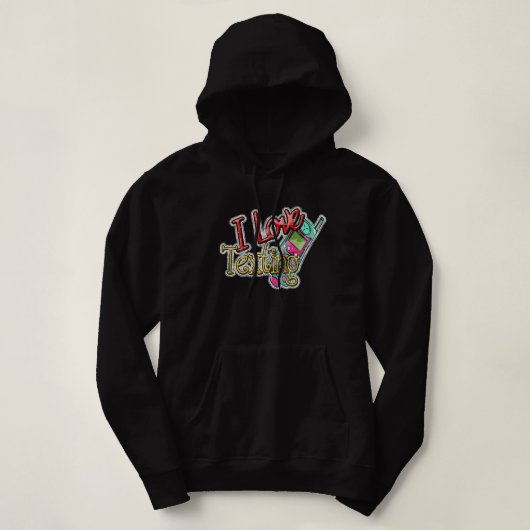 Pull À Capuche J'aime le sweat-shirt Texting (Design devant)