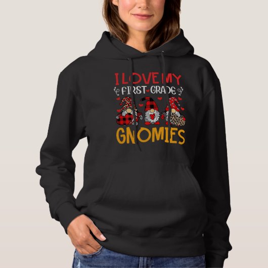 Pull À Capuche J'Aime Mes Gnomies De Première Année Drôle Saint-V (Devant)