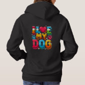 Pull À Capuche J'Aime Mon Chien (Dos)