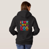 Pull À Capuche J'Aime Mon Chien (Dos entier)