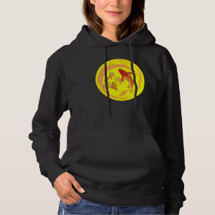 Pull À Capuche Japonais Koi Carp Nishikigoi Poisson Fleurs de cer
