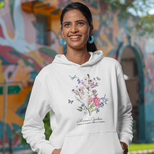 Pull À Capuche Jardin personnalisé de maman