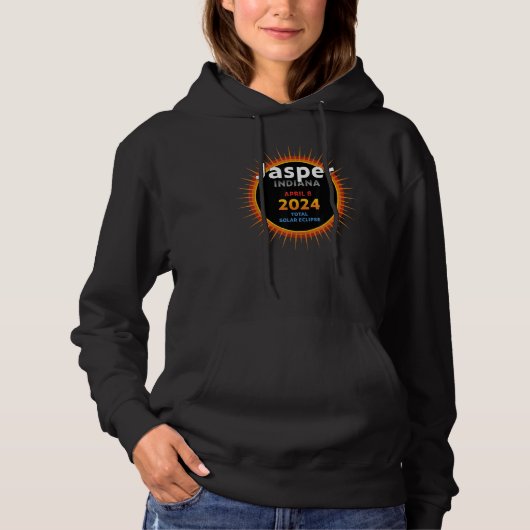 Pull À Capuche Jasper Indiana IN Total Solar Eclipse 2024 2 (Devant)