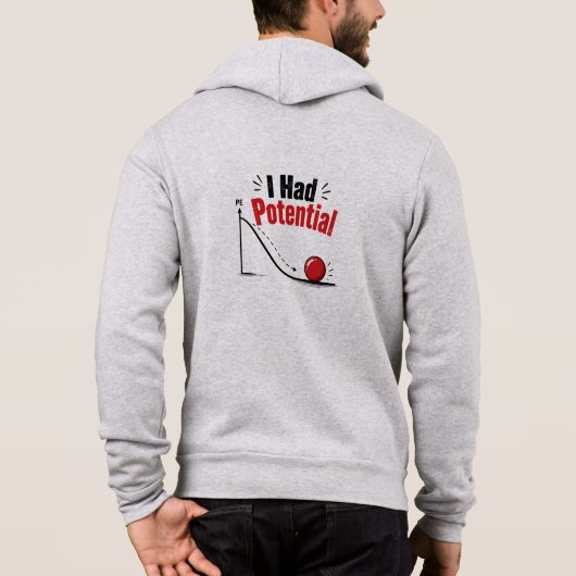 Pull À Capuche J'avais de l'humour de physique potentiel (Dos)