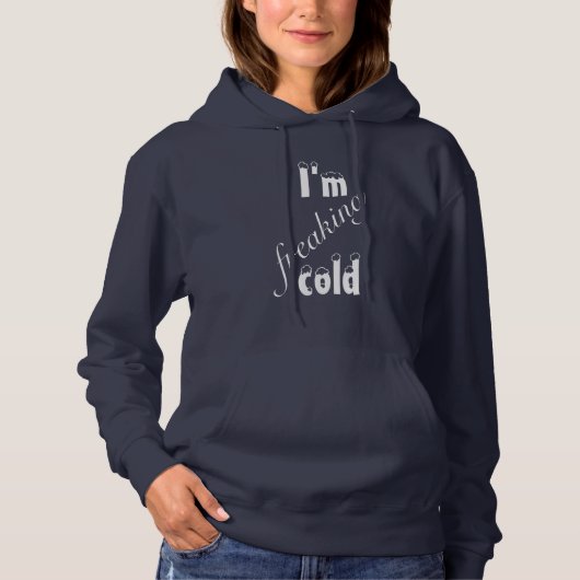 Pull À Capuche "Je Freaking" l'usage froid d'hiver (Devant)