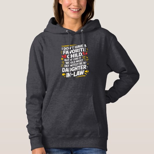 Pull À Capuche je n'ai pas de fille préférée en droit. (Devant)