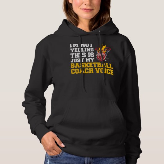 Pull À Capuche Je ne crie pas que c'est juste mon entraîneur de b (Devant)