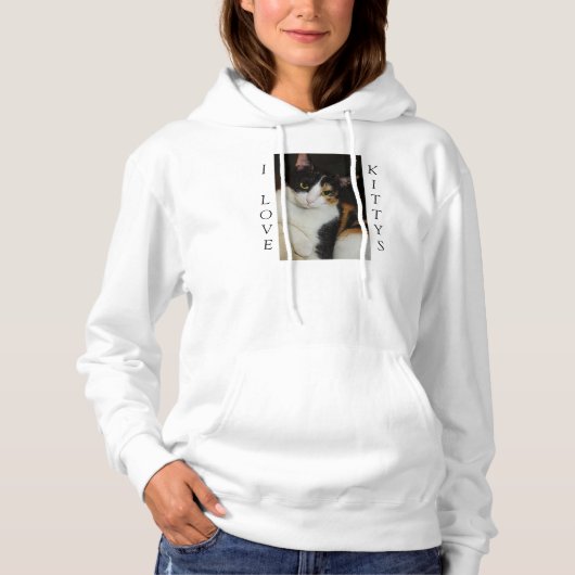 Pull À Capuche Je Passe Juste Autour De Moi J'Aime Kittys (Devant)