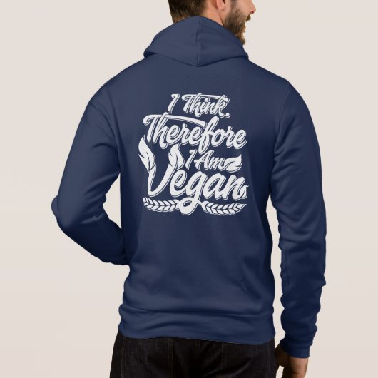 Pull À Capuche Je Pense Que Je Suis Vegan. (Dos)