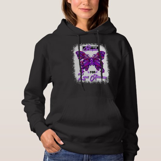 Pull À Capuche Je Porte Du Ruban Violet Pour Lupus Sensibilisatio (Devant)
