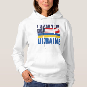 Pull À Capuche Je Suis Avec Ukraine USA