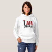 Pull À Capuche Je suis Canadien - Déclaration patriotique et feui (Devant entier)