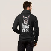 Pull À Capuche Je suis Cool Boston Terrier (Dos entier)