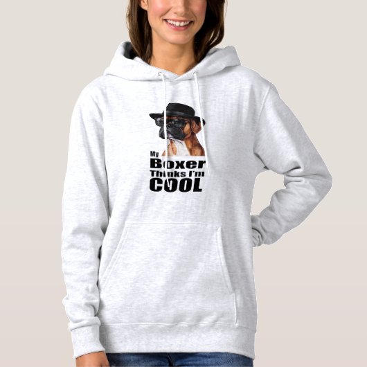 Pull À Capuche Je suis le chien de boxe Cool (Devant)