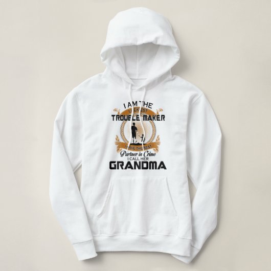 Pull À Capuche Je suis le plus chanceux faiseur de problèmes (Design devant)
