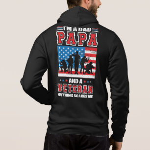 Pull À Capuche Je suis papa papa Papa et vétéran Rien ne me fait
