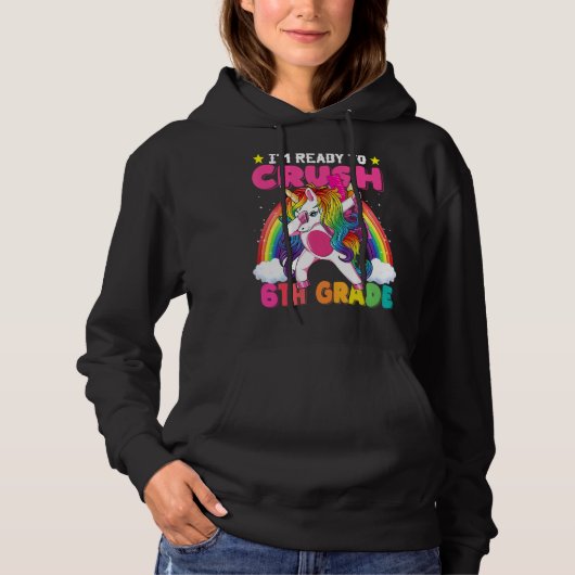 Pull À Capuche je suis prêt à écraser 6e année (Devant)