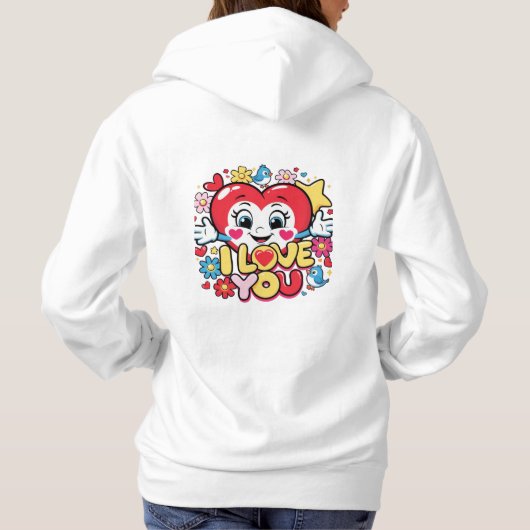 Pull À Capuche Je T'Aime (Dos)