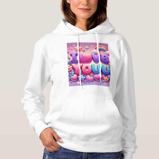 Pull À Capuche Je T'Aime (Devant)