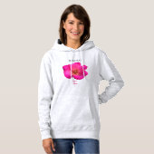Pull À Capuche Je t'aime - Rose - Saint-Valentin Personnalisé (Devant entier)