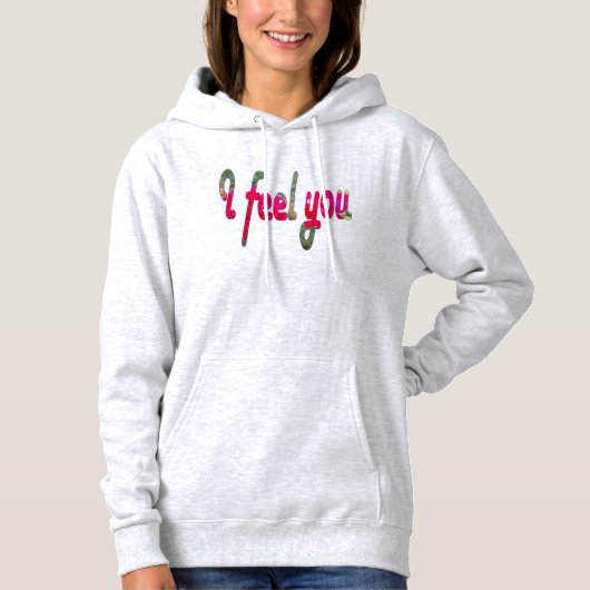 Pull À Capuche Je te sens T-shirt Maternité Féminine (Devant)