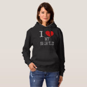 Pull À Capuche J'Encoeur Mon Chih Tzu (Devant entier)