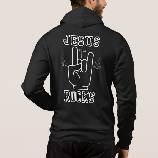 Pull À Capuche Jesus Rocks Biblique Festival Full-Zip Hommes (Dos)