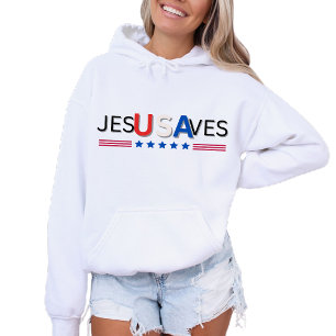 PULL À CAPUCHE JESUS SAVES USA SWEATSHIRT