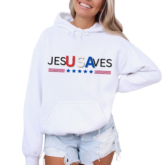 PULL À CAPUCHE JESUS SAVES USA SWEATSHIRT