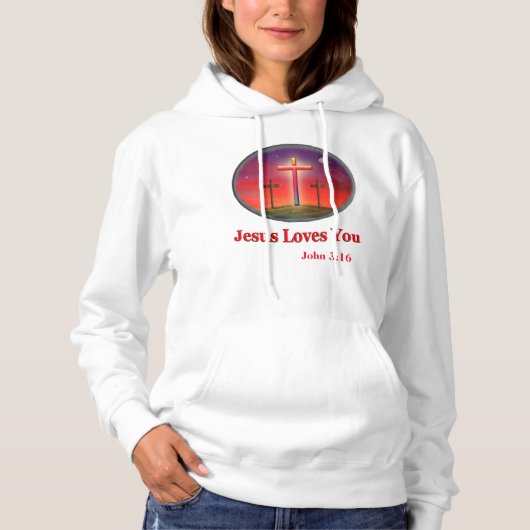 Pull À Capuche jésus t'aime (Devant)