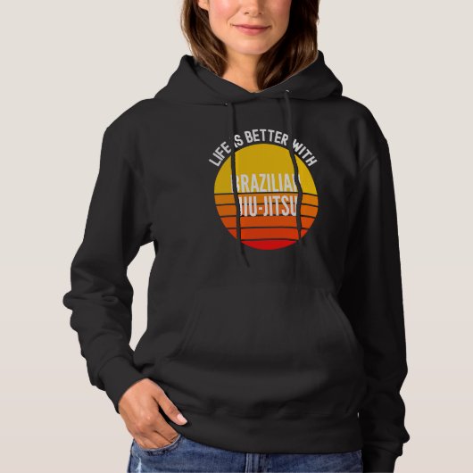 Pull À Capuche Jitsu Jiu Brésilien Avec Jiu Brésilien (Devant)