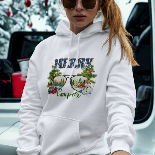 Pull À Capuche Joli arbre de Noël moderne élégant rouge vert vert