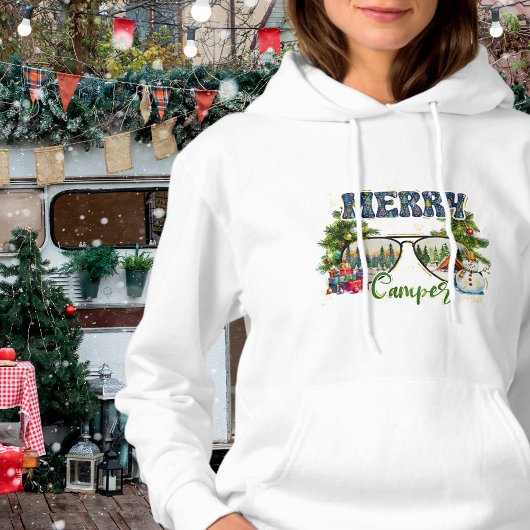 Pull À Capuche Joli arbre de Noël moderne élégant rouge vert vert