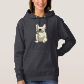 Pull À Capuche Joli chien, frenchie (Devant)