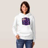 Pull À Capuche Joli Motif de fleurs roses (Devant entier)