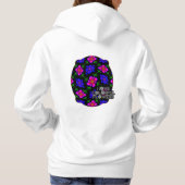 Pull À Capuche Joli Motif de fleurs roses (Dos)