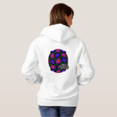 Pull À Capuche Joli Motif de fleurs roses (Dos entier)