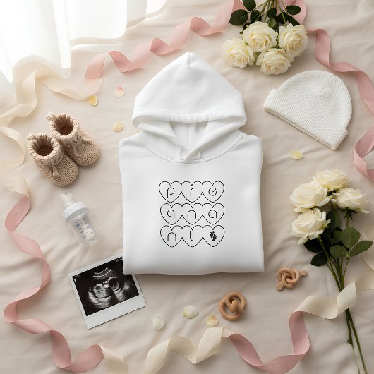 Pull À Capuche Joli Vêtement de Grossesse avec Lettres en Forme d
