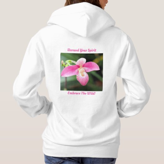 Pull À Capuche Jolie Orchidée rose (Dos)