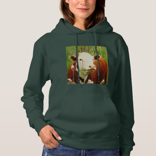 Pull À Capuche Jolie vache Brown Sweatshirt à capuche pour femmes (Devant)