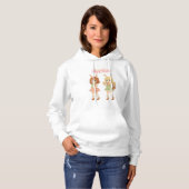 Pull À Capuche Jolies filles lapins de Pâques d'anime (Devant entier)