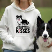 Pull À Capuche Jote Bordure Collie Baisers Cartoon Amoureux des c
