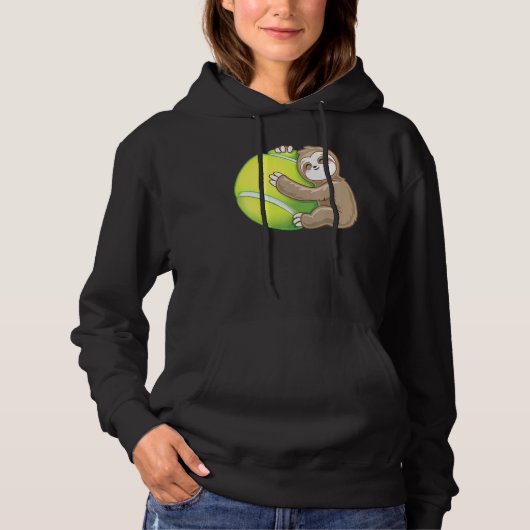 Pull À Capuche Jote Sloth Aime Le Bal De Tennis (Devant)