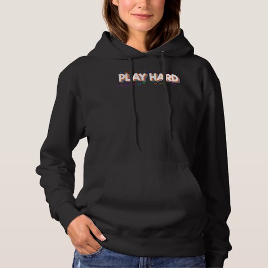 Pull À Capuche Jouer jeu dur Gamer (Devant)