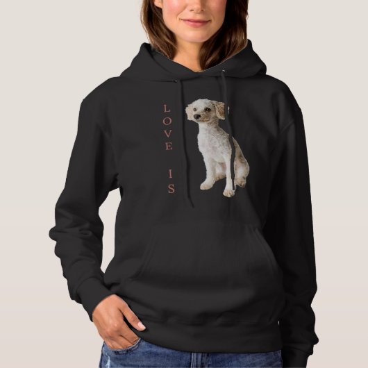 Pull À Capuche Jouet Poodle Chien Maman Papa Aimer Animal de comp (Devant)