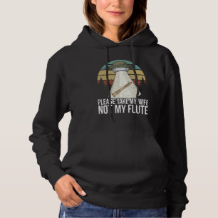 Pull À Capuche Joueur De Flûte Mens Dit Flutist I Aliens Ufo Pren
